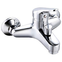 4135-10 DVGW-sertifisert, messingkran ettgreps varmt/kaldt vann veggmontert badekararmatur