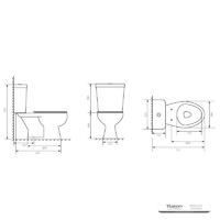 YS22203 2-delt keramisk toalett, forlenget S-trap toalett, TISI/SNI sertifisert toalett;