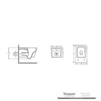 YS22251NH Vegghengt keramisk toalett, Vegghengt toalett, vask;