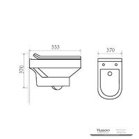 YS22274H Vegghengt keramisk toalett, Vegghengt toalett, nedvasking;