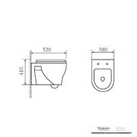 YS22286H Vegghengt keramisk toalett, Vegghengt toalett, nedvasking;
