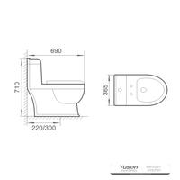 YS24256 keramisk toalett i ett stykke, sifonisk;