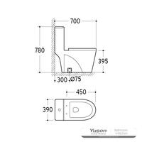 YS24283 Ett keramisk toalett, sifonisk;