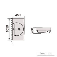 YS27201-105 Keramisk skapservant, forfengelighetsservant, toalettvask;