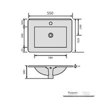YS27286-55R Keramisk skapservant, forfengelighetsservant, toalettvask;