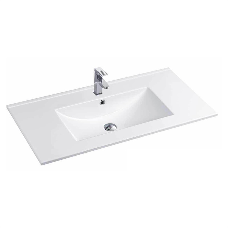 YS27286W-90 matt hvitglasert keramisk skapservant, servantservant, toalettvask;