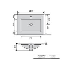 YS27299-50 Keramisk skapservant, forfengelighetsservant, toalettvask;