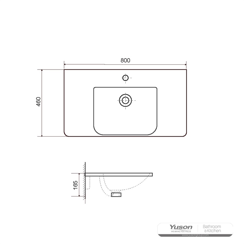 YS27307-80 Keramisk skapservant, forfengelighetsvask, toalettvask;