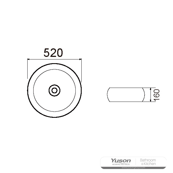 YS28213 Keramisk over counter bassenget, kunstnerisk bassenget, keramisk vask;