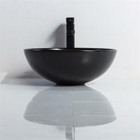 YS28401-MB Matt svart keramikk over benken servant, kunstnerisk servant, keramisk vask;