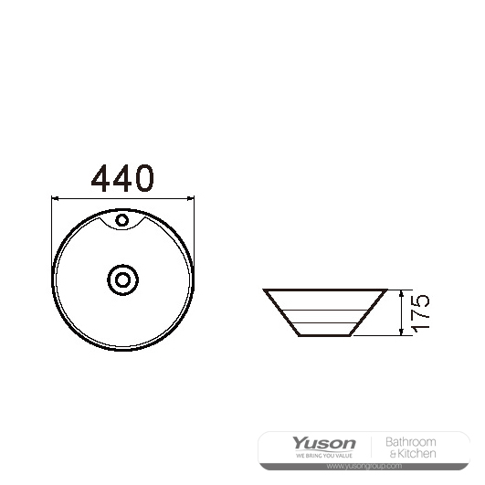 YS28422 Keramisk over benken bassenget, kunstnerisk bassenget, keramisk vask;