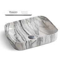YS28434-MA1 Stone serie keramiske over counter bassenget, kunstnerisk bassenget, keramisk vask;