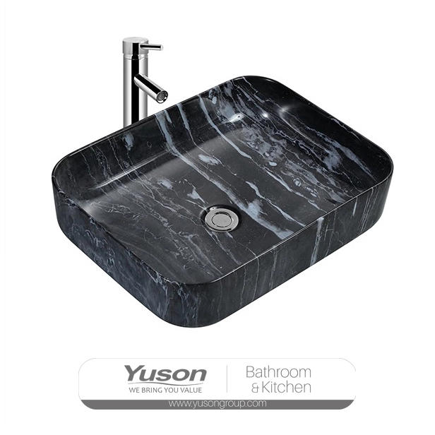 YS28434-MA2 Stone serie keramiske over counter bassenget, kunstnerisk bassenget, keramisk vask;