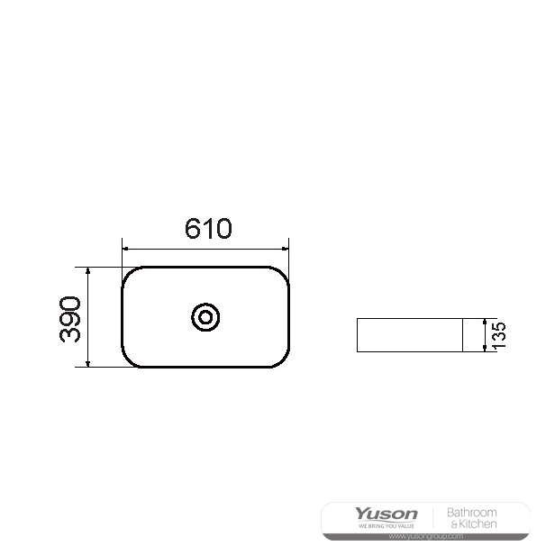 YS28450 Keramisk over counter bassenget, kunstnerisk bassenget, keramisk vask;