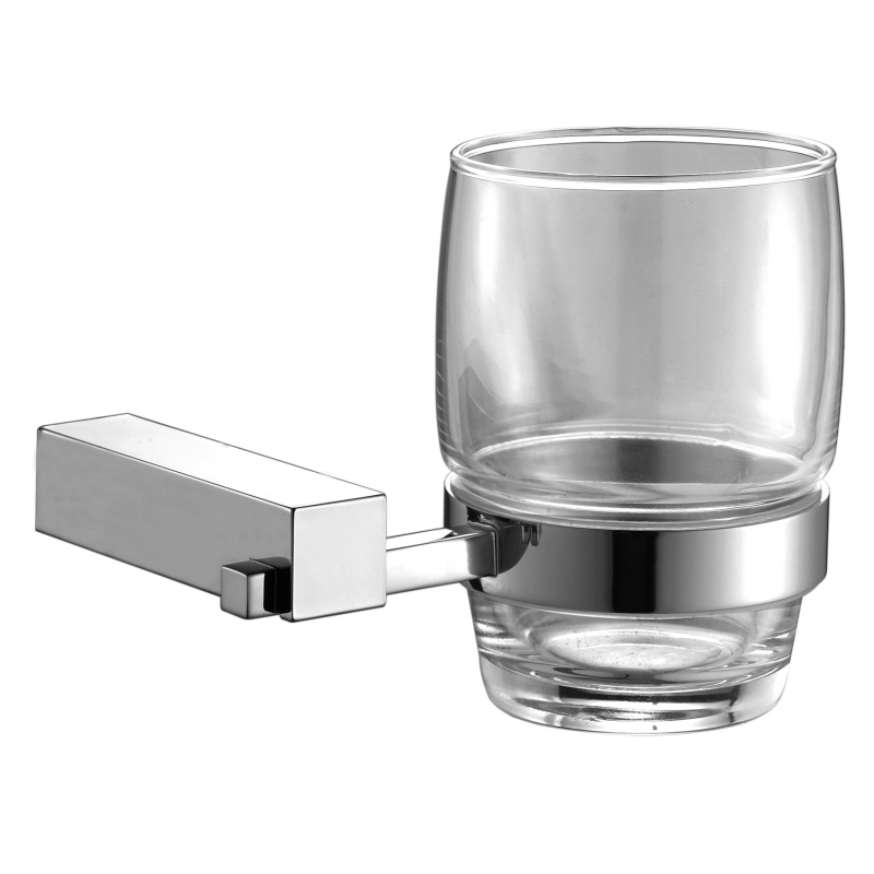 15884 Baderomstilbehør, glassholder, sink/messing/SUS glassholder og glasskopp;