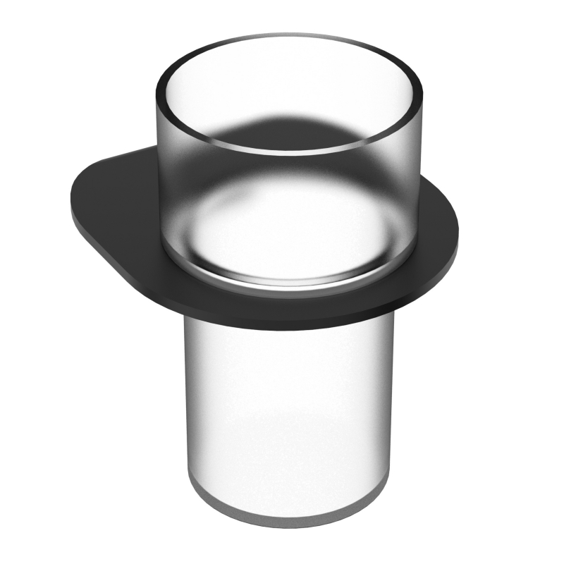 20484-MB Baderomstilbehør, glassholder, sink/messing/SUS glassholder og glasskopp;