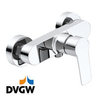 3187-20 DVGW-sertifisert, messingkran ettgreps varmt/kaldt vann veggmontert dusjbatteri