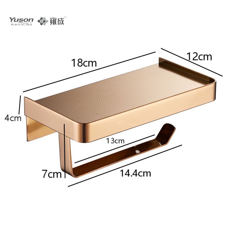 12686B Elegant baderomstilbehør, Toalettpapirholder, Sink/Messing/SUS Toalettpapirrullholder, veggmontert (Serie 12600)