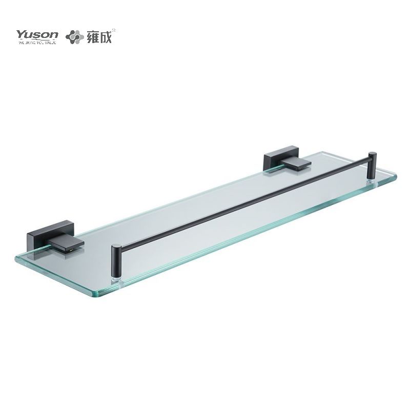 13487 Elegant baderomstilbehør, håndklehyller, oppbevaringshylle, glasshylle, herdet glass, veggmontert (serie 13400)