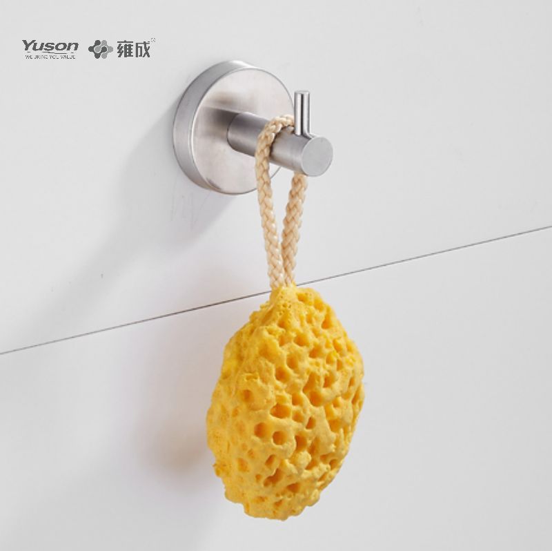 15588 Elegant baderomstilbehør, kappekrok, sink/messing/SUS kappekrok, veggmontert (serie 15500)