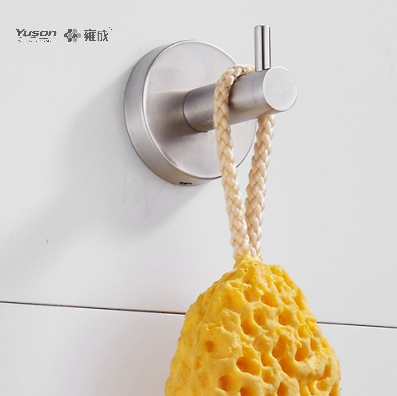 15588 Elegant baderomstilbehør, kappekrok, sink/messing/SUS kappekrok, veggmontert (serie 15500)