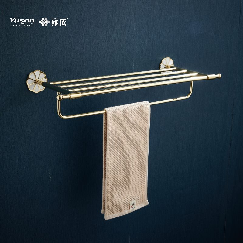 21062 Elegant baderomstilbehør, håndklehyller, håndklestativ, sink/messing/SUS håndkleholder, veggmontert (serie 21000)