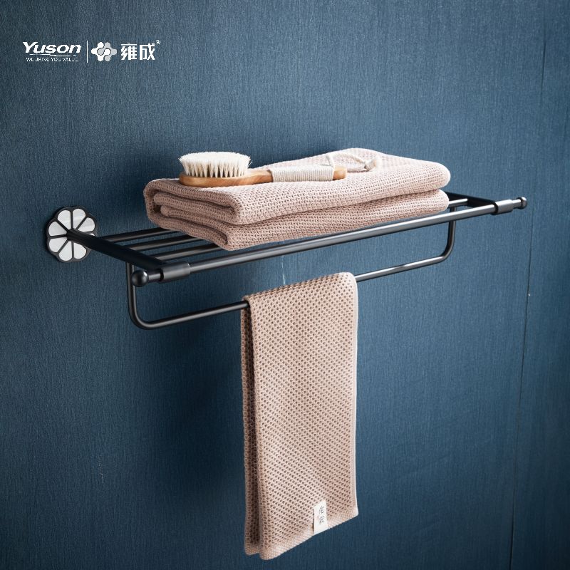 21062 Elegant baderomstilbehør, håndklehyller, håndklestativ, sink/messing/SUS håndkleholder, veggmontert (serie 21000)