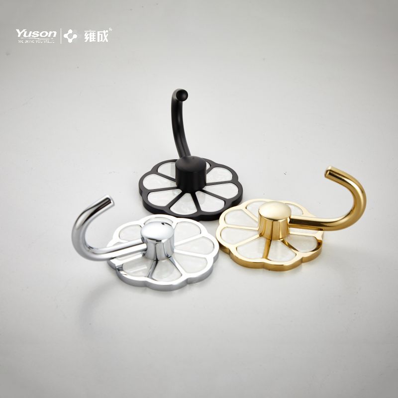 21088 Elegant baderomstilbehør, kappekrok, sink/messing/SUS kappekrok, veggmontert (serie 21000)